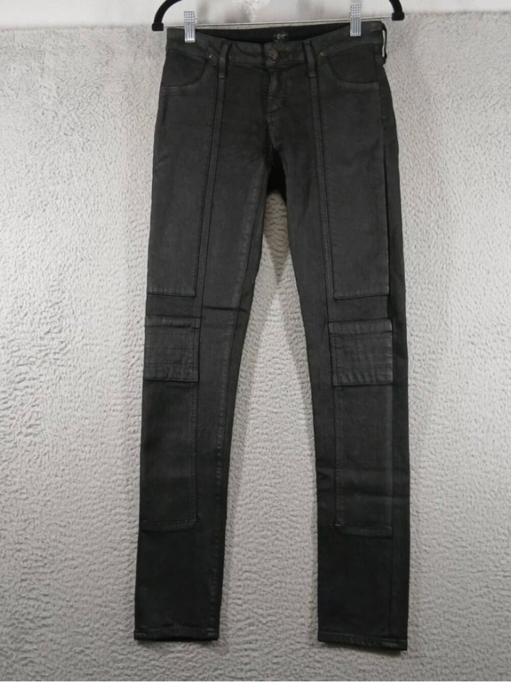 Citizens Of Humanity Black Moto Skinny Jeans Women Size 27 P99 - Picture 3 of 3